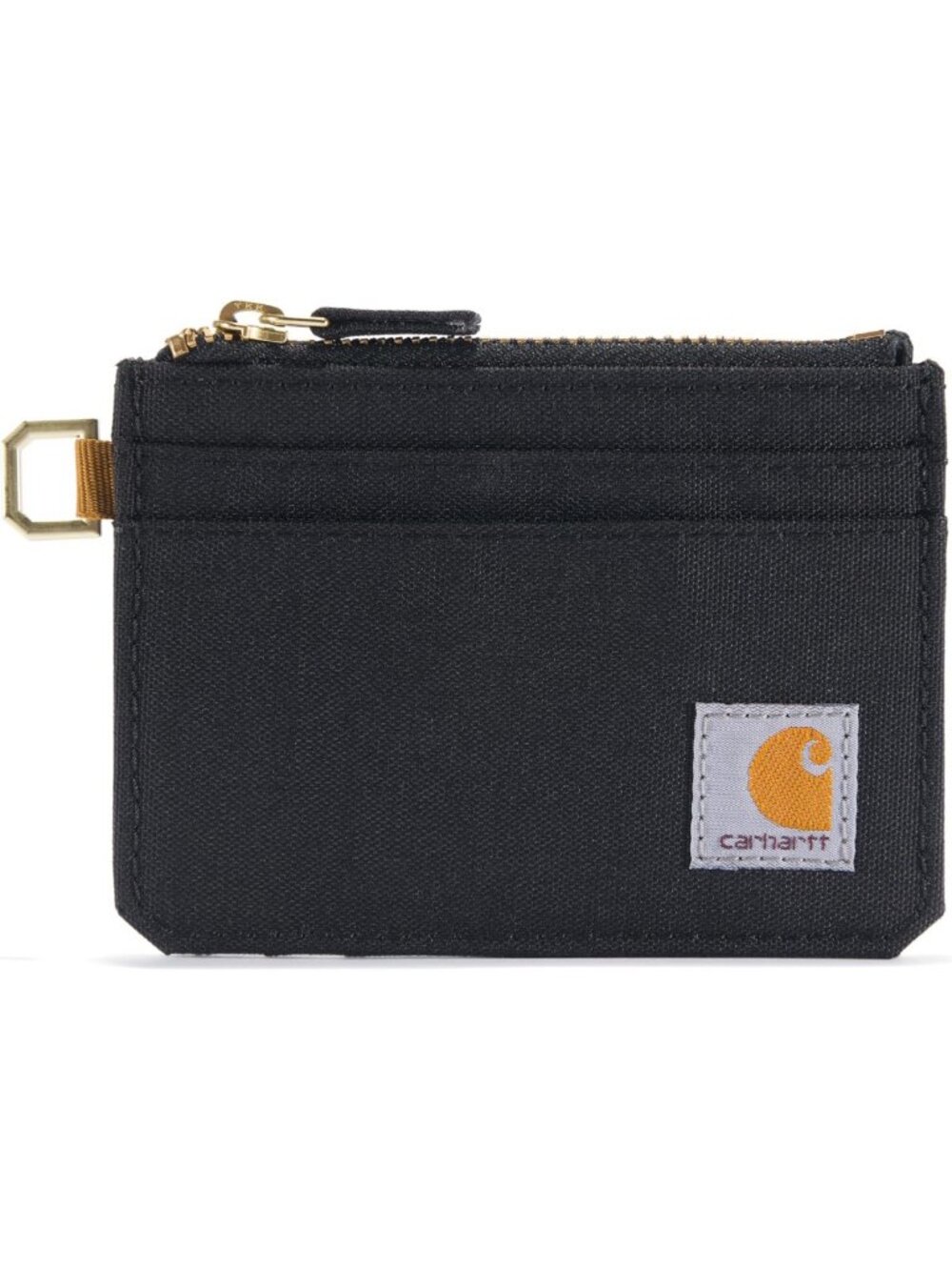 Nylon Duck Zippered Card Keeper Wallet in Black - Durable, Stylish, Compact